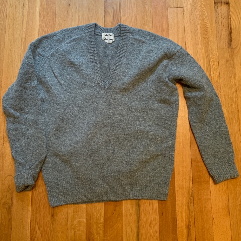 Acne grey wool sweater